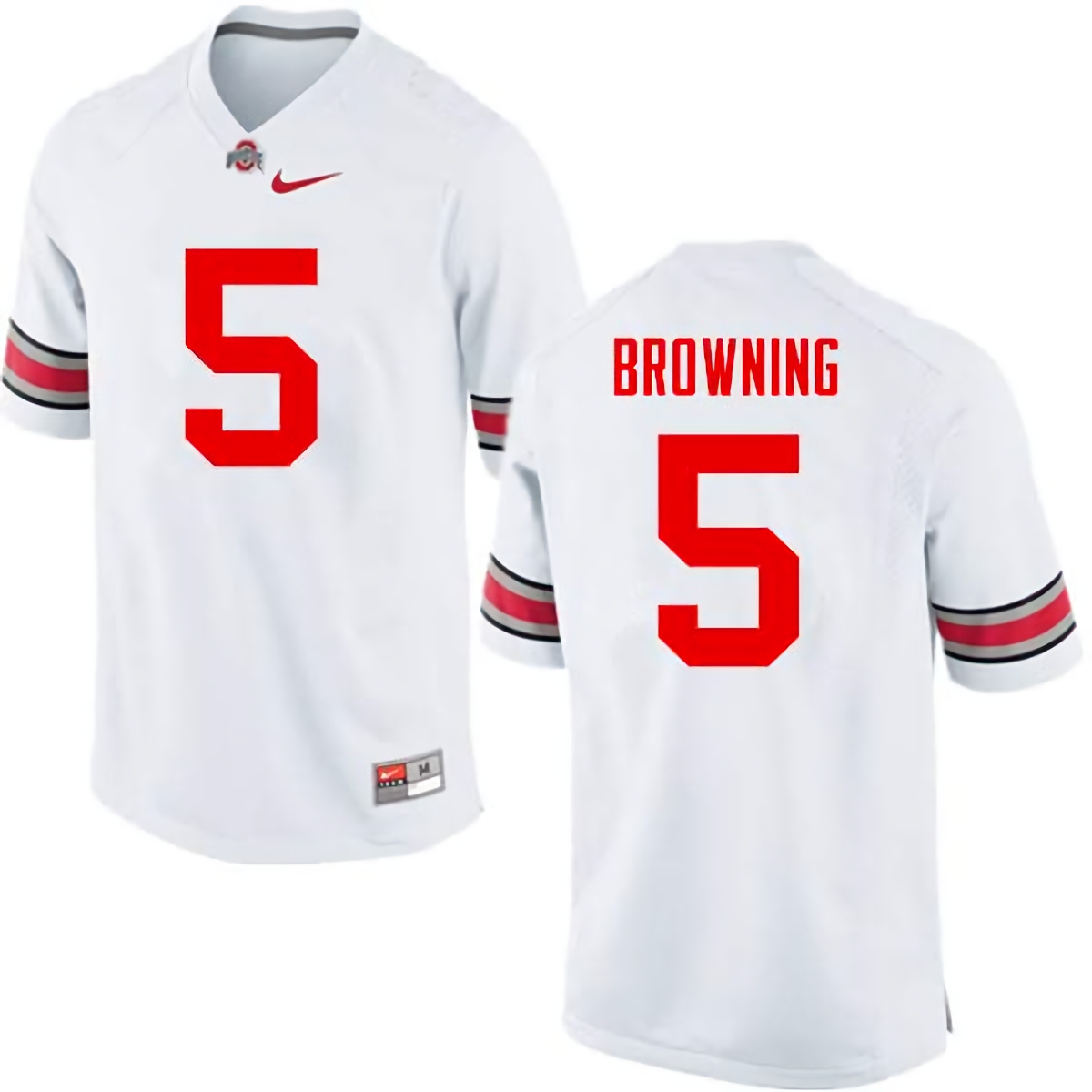 Baron Browning Ohio State Buckeyes Men's NCAA #5 Nike White College Stitched Football Jersey QCX5556PO